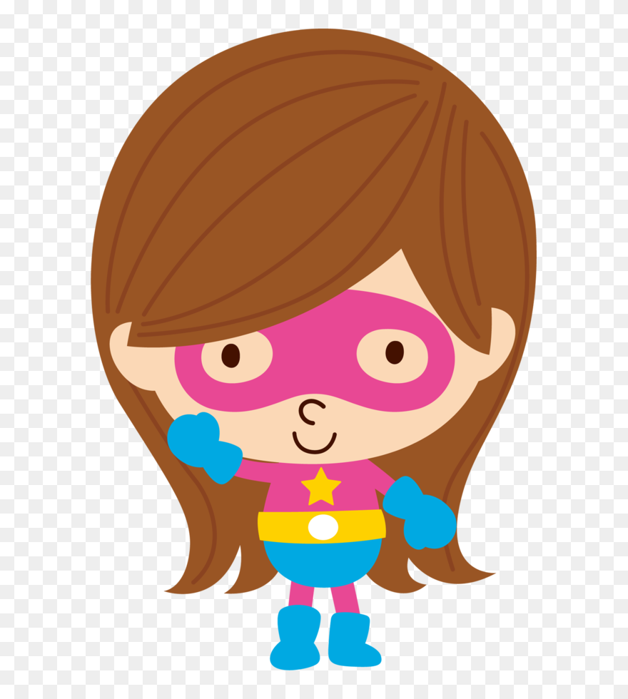 Dibujo Super Heroe Niña Clipart