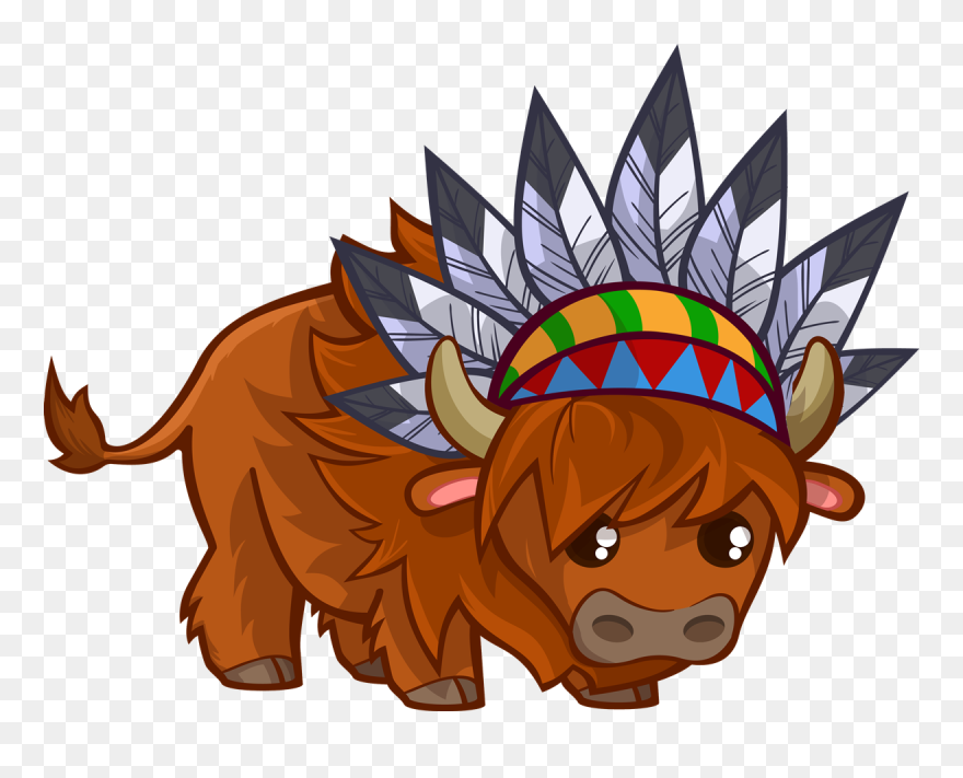 Free Cartoon Bison Clip Art - Bison Cartoon - Png Download