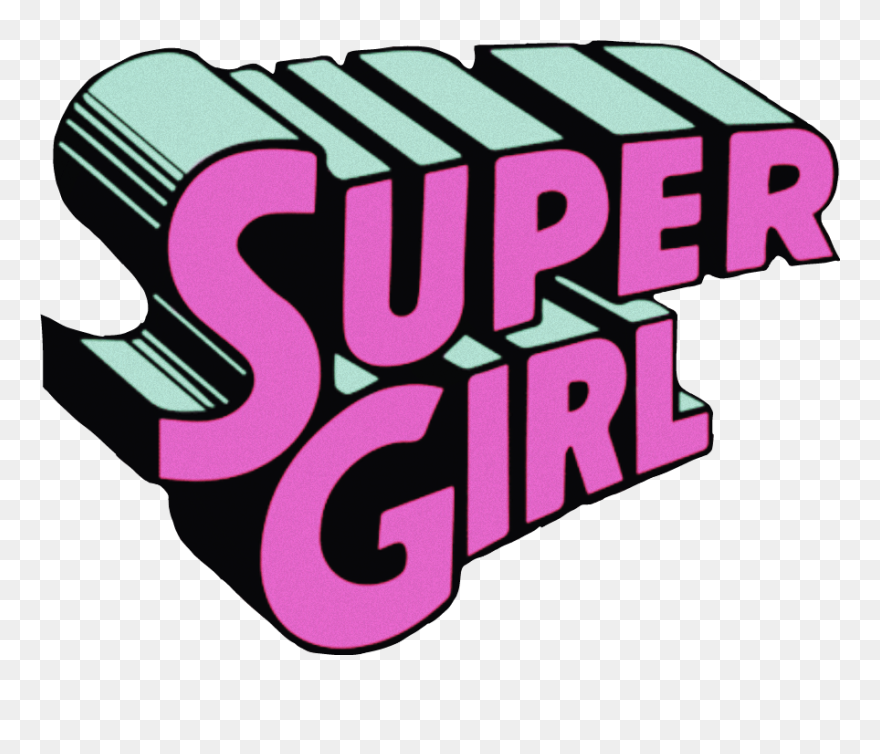 Pink Clipart Supergirl - Super Girl Logo Png Transparent Png