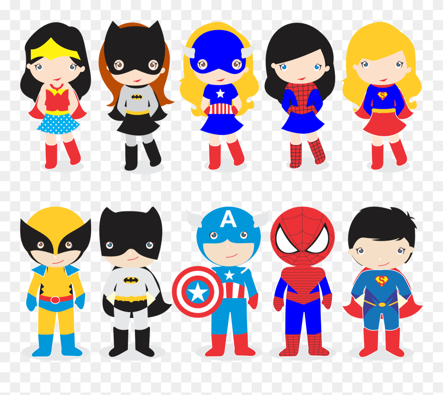 Superman Clip Supe Kid - Super Herois Desenho - Png Download