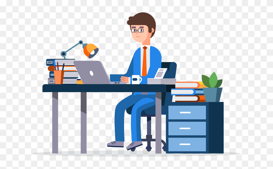 Your Current Us Firm - Computer Worker Clipart - Png Download