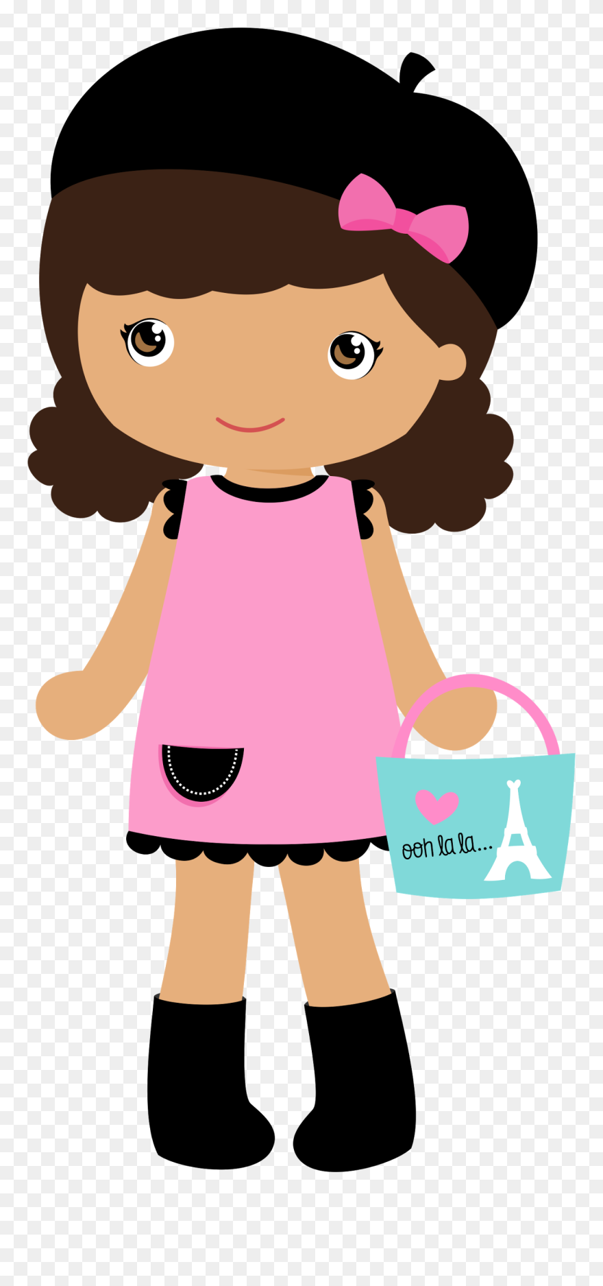 Selfie With Money Clipart Vector Royalty Free Meninas - Doll Png Transparent Png