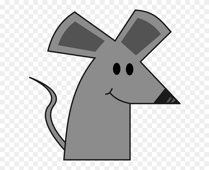 Mice, Rat, Gray, Cute, Mammal, Animal, Rodent, Smile - Cartoon Rat Transparent Background Clipart