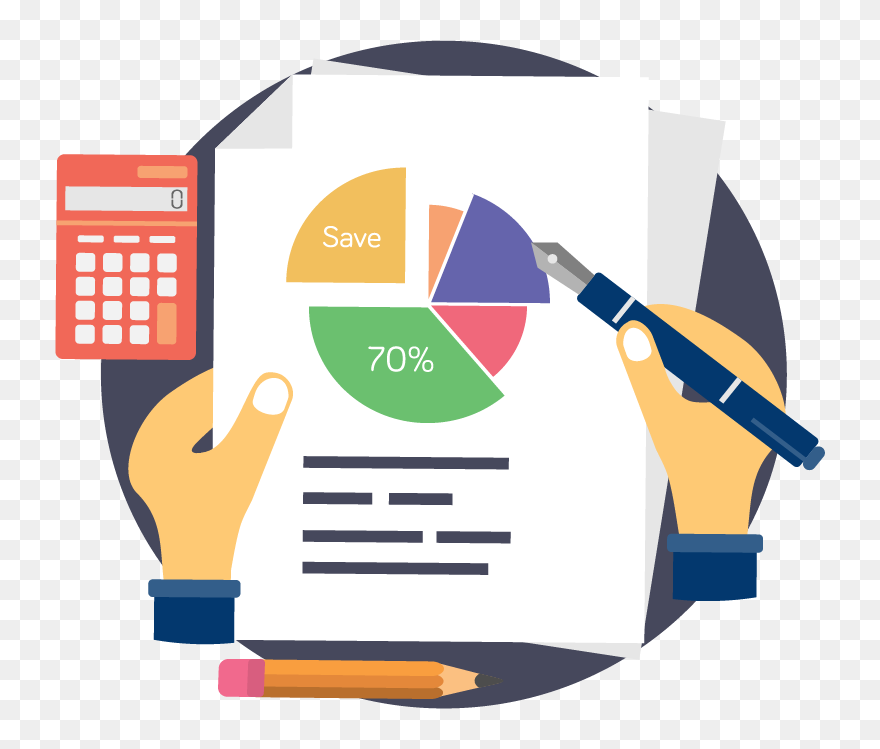 Accounting And Bookkeeping Graph Clipart