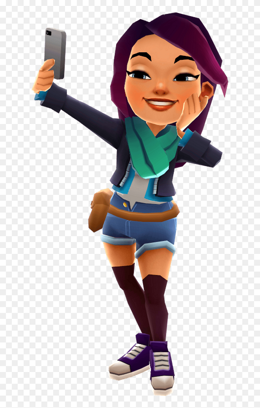 Subway Surfers Jolien Taking Selfie - Jolien Subway Surfers Clipart