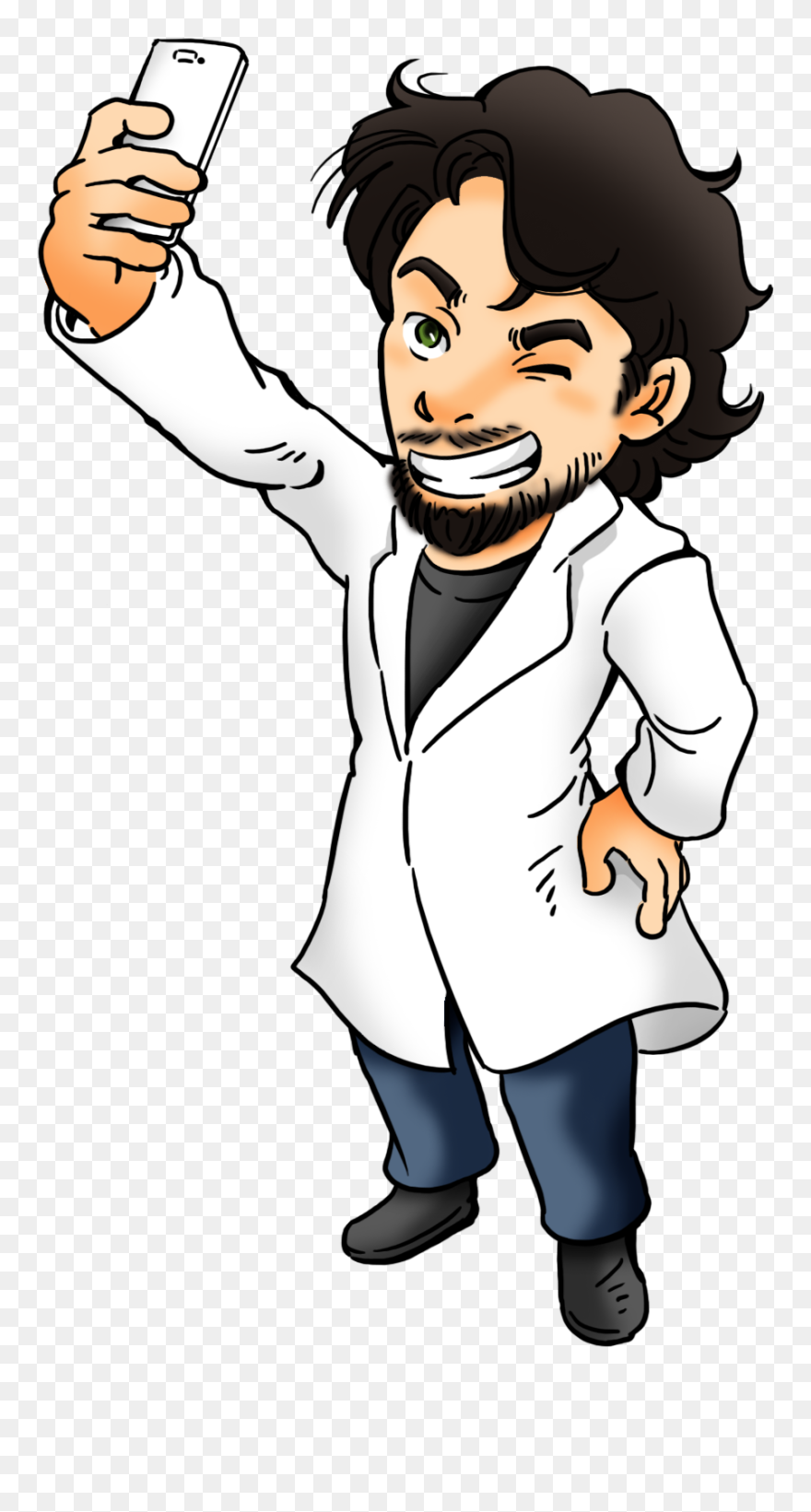 Gant Selfie Art - Cartoon Clipart