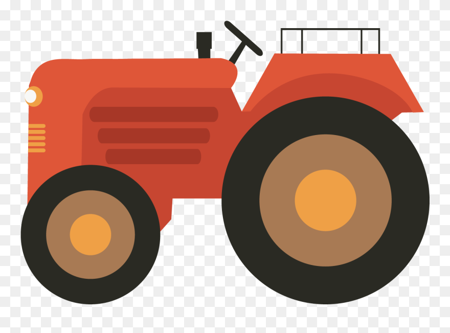 Tractor Farm Agriculture Clip Art - Red Tractor Clipart Png Transparent Png