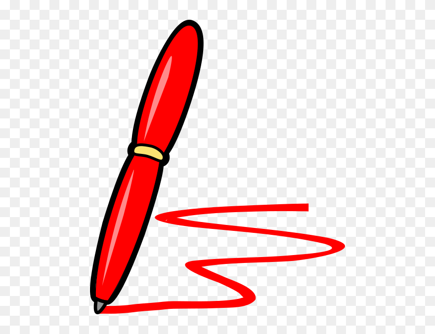 Red Pen Clipart - Png Download