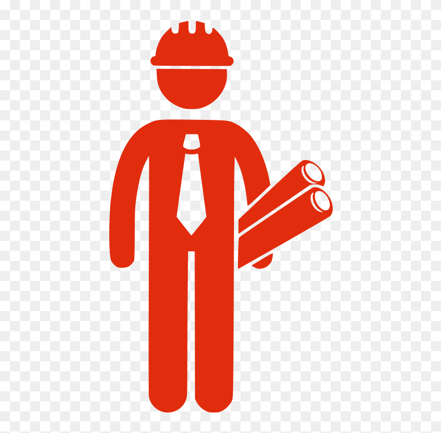 Architectural Engineering Silhouette Construction Worker - Man Construction Icon Clipart