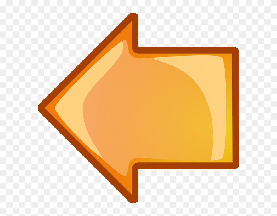 Computer, Back, Icon, Left, Right, Arrow, Cartoon - Orange Left Arrow Clipart