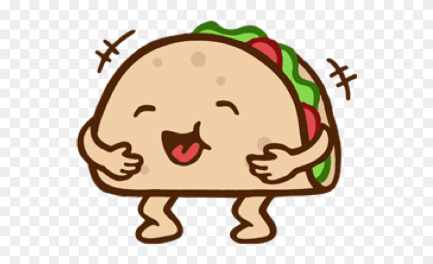 Silly Taco Sticker Pack Messages Sticker-6 - Smiling Food Clipart - Png Download