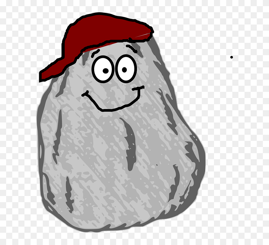 Rock Cap Cartoon - Cartoon Rock Clipart - Png Download