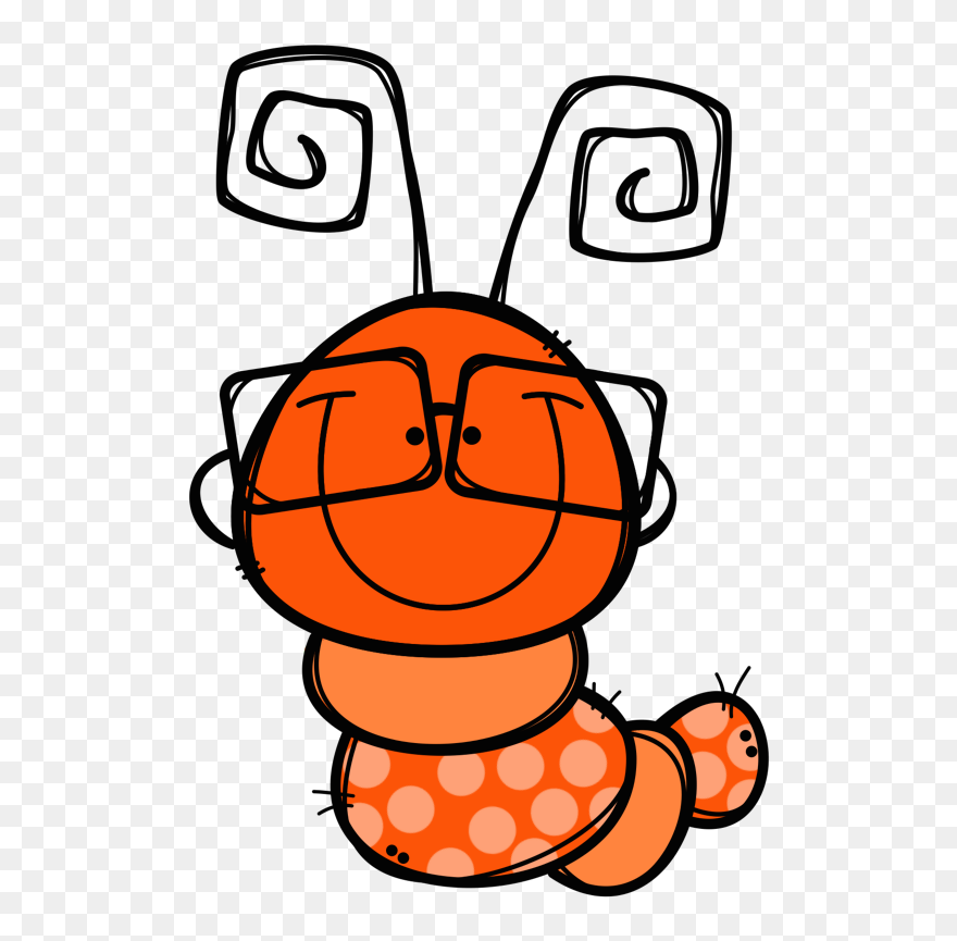 Clip Art Book Worm - Png Download