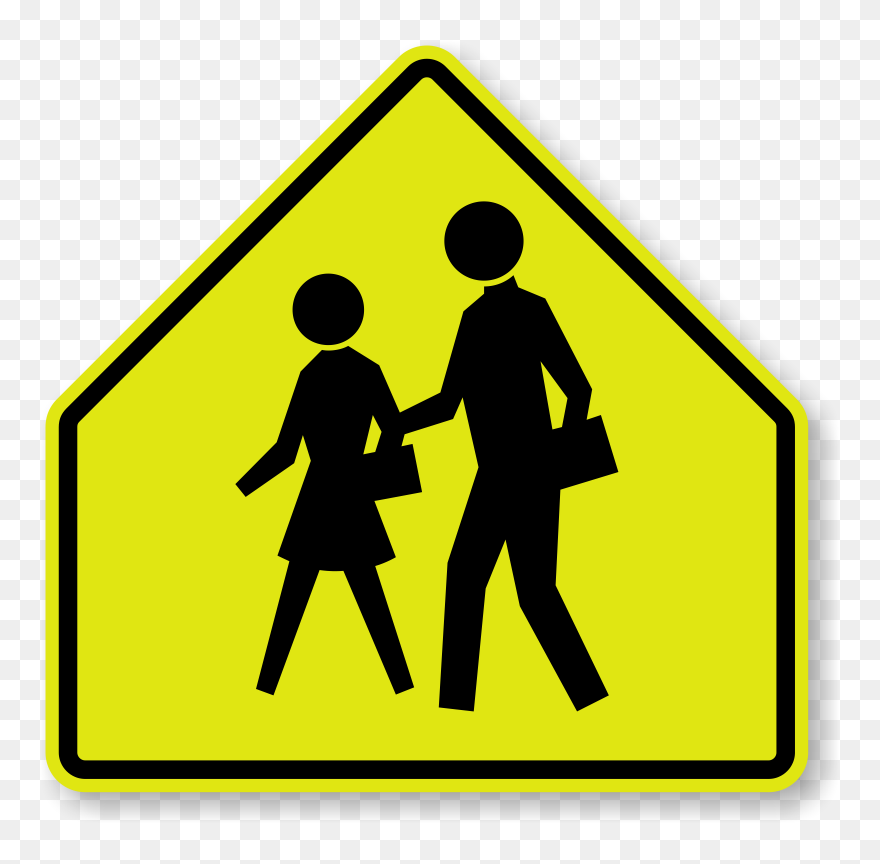 The Zone Clipart Royalty Free Library School Silhouette - Sign For School Zone - Png Download