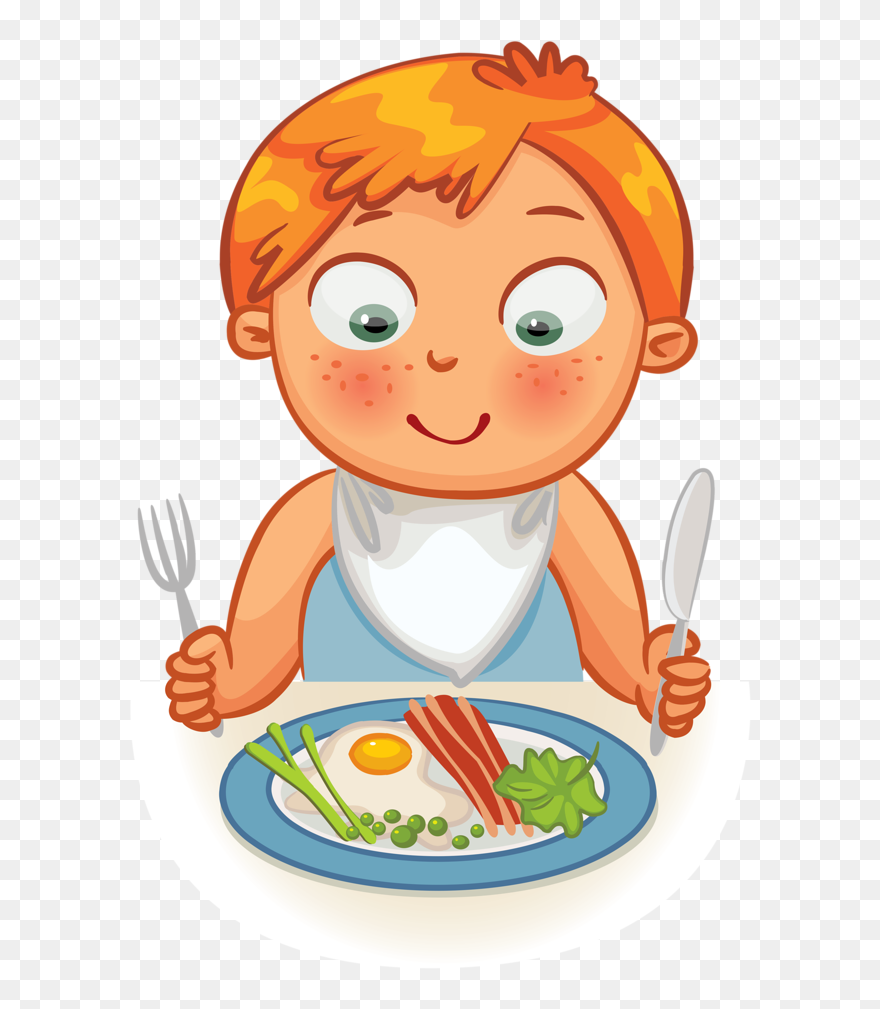 Clip Art Kid Dinner Time Eating Time Clock Time Pinterest - Clipart Kid Eating - Png Download