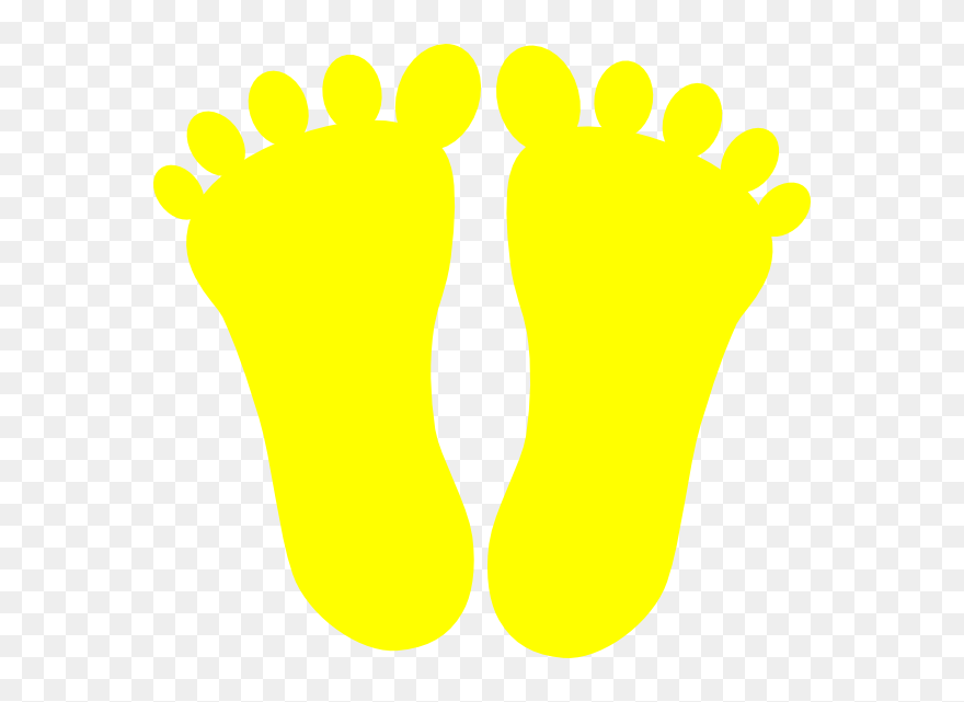 Yellow Foot Prints Clipart Picture Free Stock Yellow - Yellow Footprints Clipart - Png Download