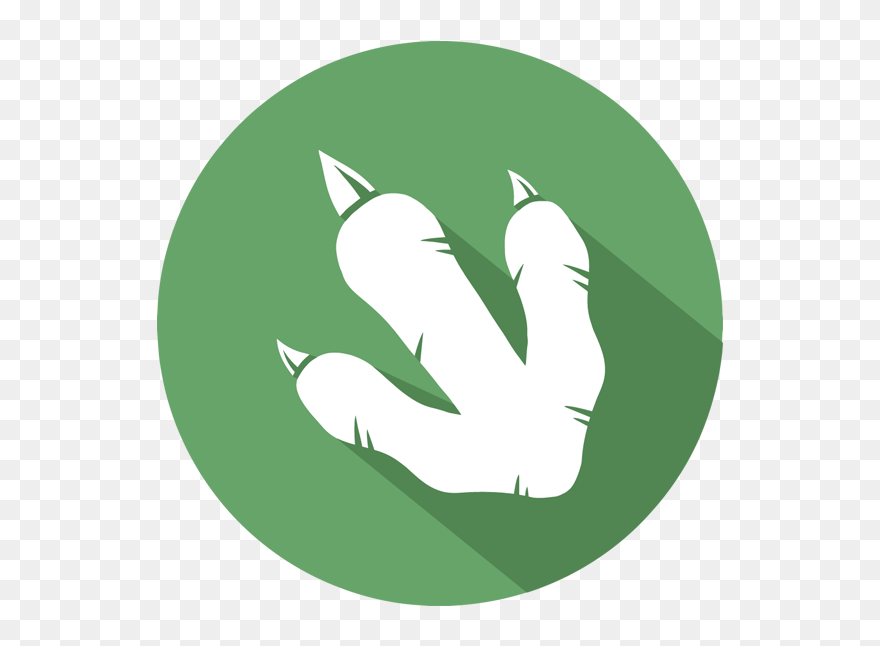 Dinosaur Footprints Reservation Circle Clip Art - Dinosaur Footprint Clipart Png Transparent Png