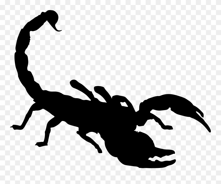 Scorpion Silhouette Clip Art - Scorpion Clip Art - Png Download