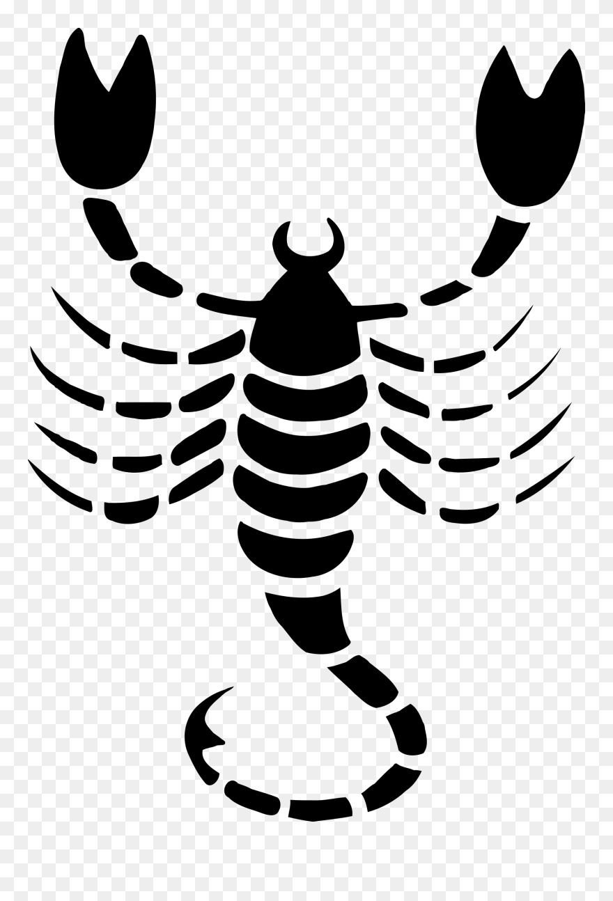 Scorpio Drawing Symbol Vector Clipart Image - Scorpio Clipart - Png Download