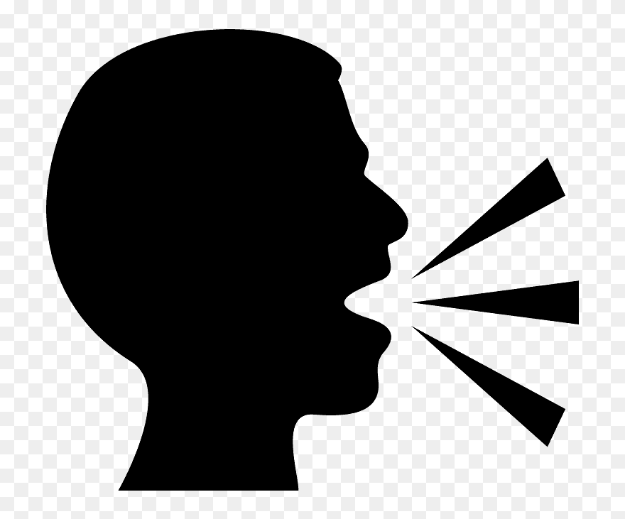 Download Speaking Head Emoji Clipart Speaking Man Silhouette Png