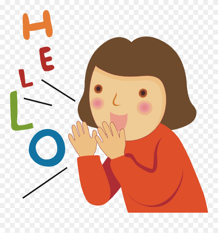 Saying Clipart Student - Say Hello Clipart - Png Download