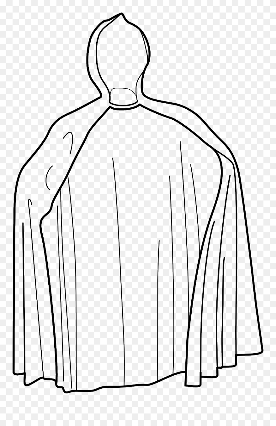Cloak Clipart Black And White - Png Download