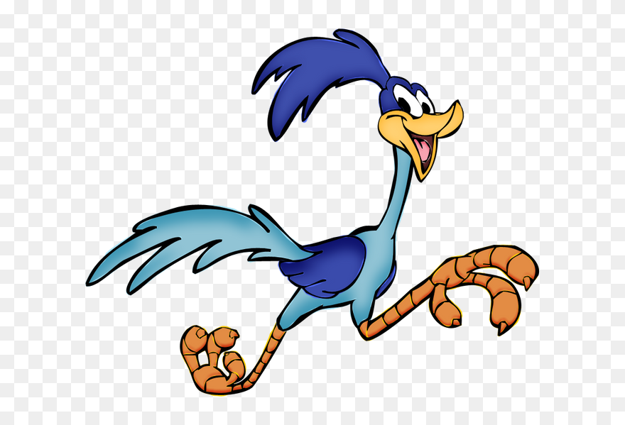 Running Roadrunner Looney Tunes Clipart