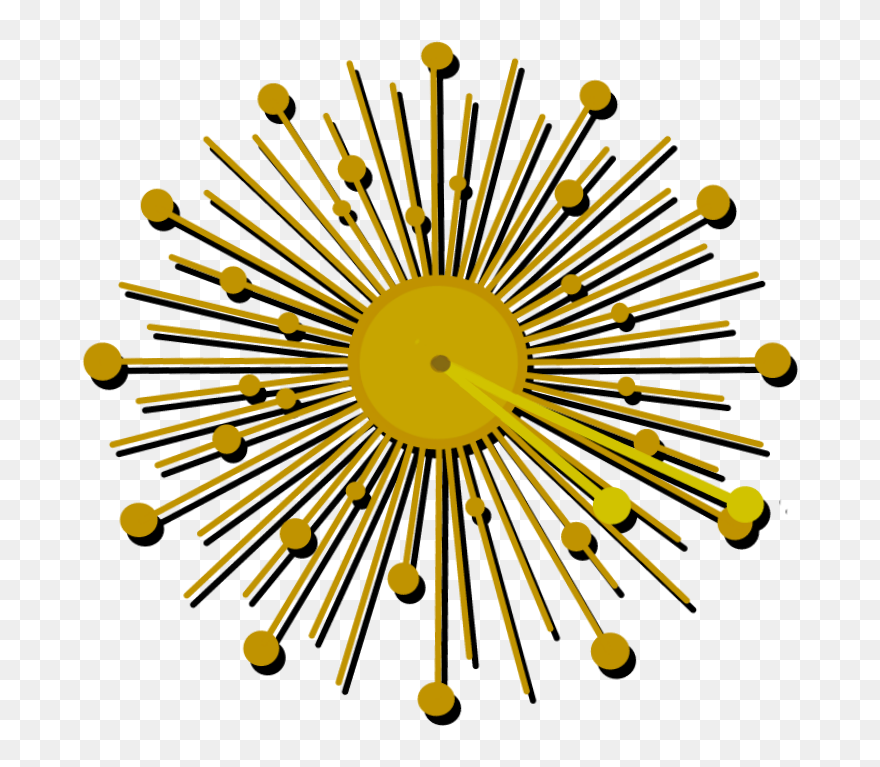 Retro Clipart Sunburst - Circle - Png Download