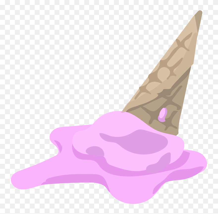 This Page Is Melted In The Sun - Melted Ice Cream Clipart - Png Download