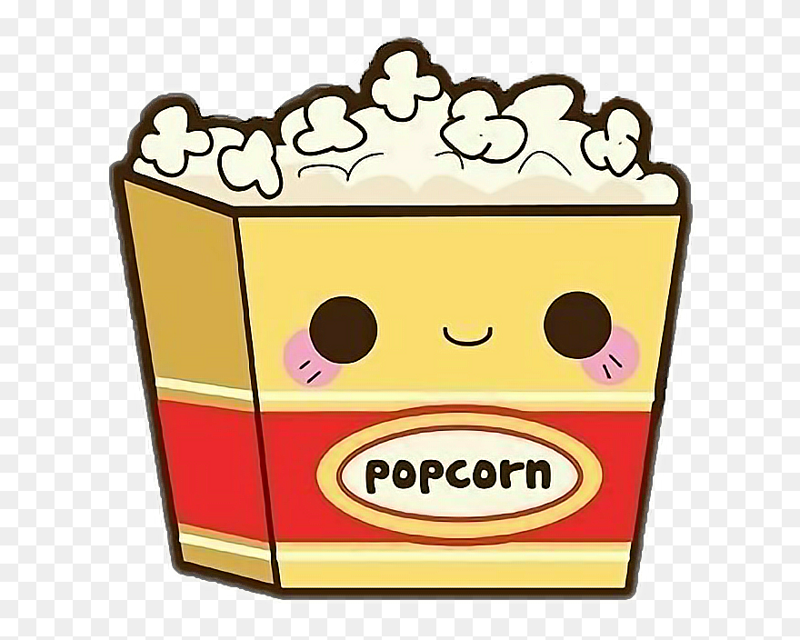 Drawn Popcorn Transparent Tumblr - Cute Clip Art Food - Png Download