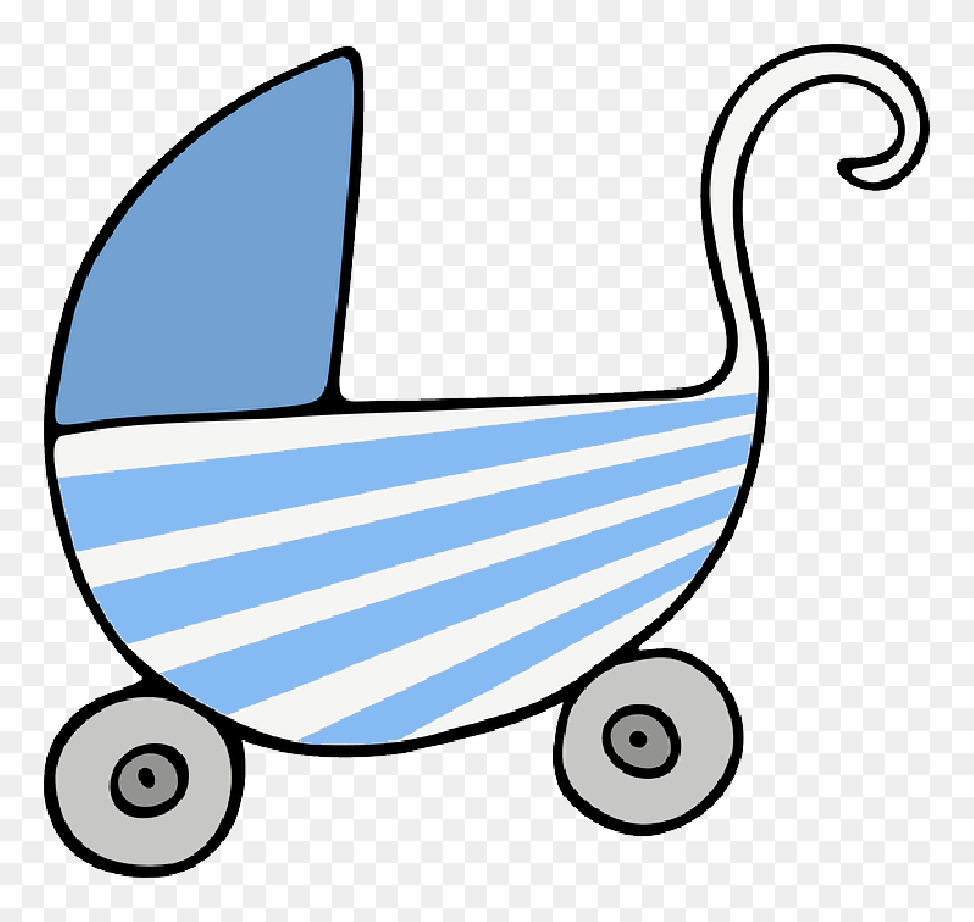 Pram, Baby Carriage, Perambulator, Baby Stroller - Baby Shower Clip Art - Png Download
