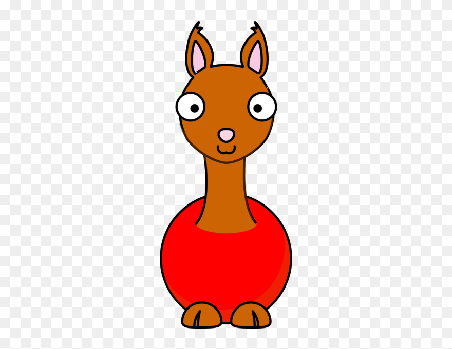 Llama -red Png Images - Cute Animals Cartoons Funnz Clipart