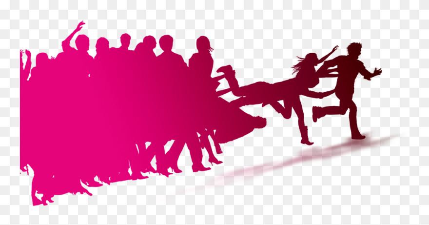 People Running Silhouette Png Download - Clip Art Transparent Png