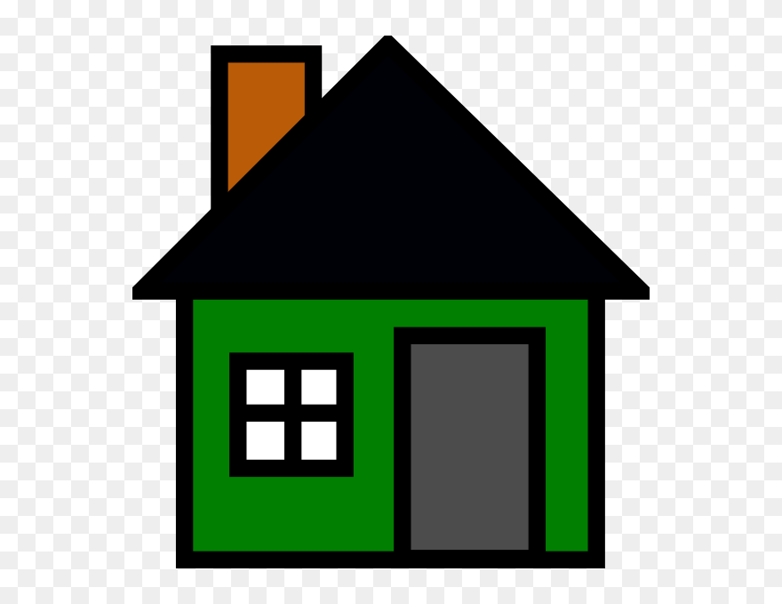 House Clipart Green - House Made Of Shapes - Png Download