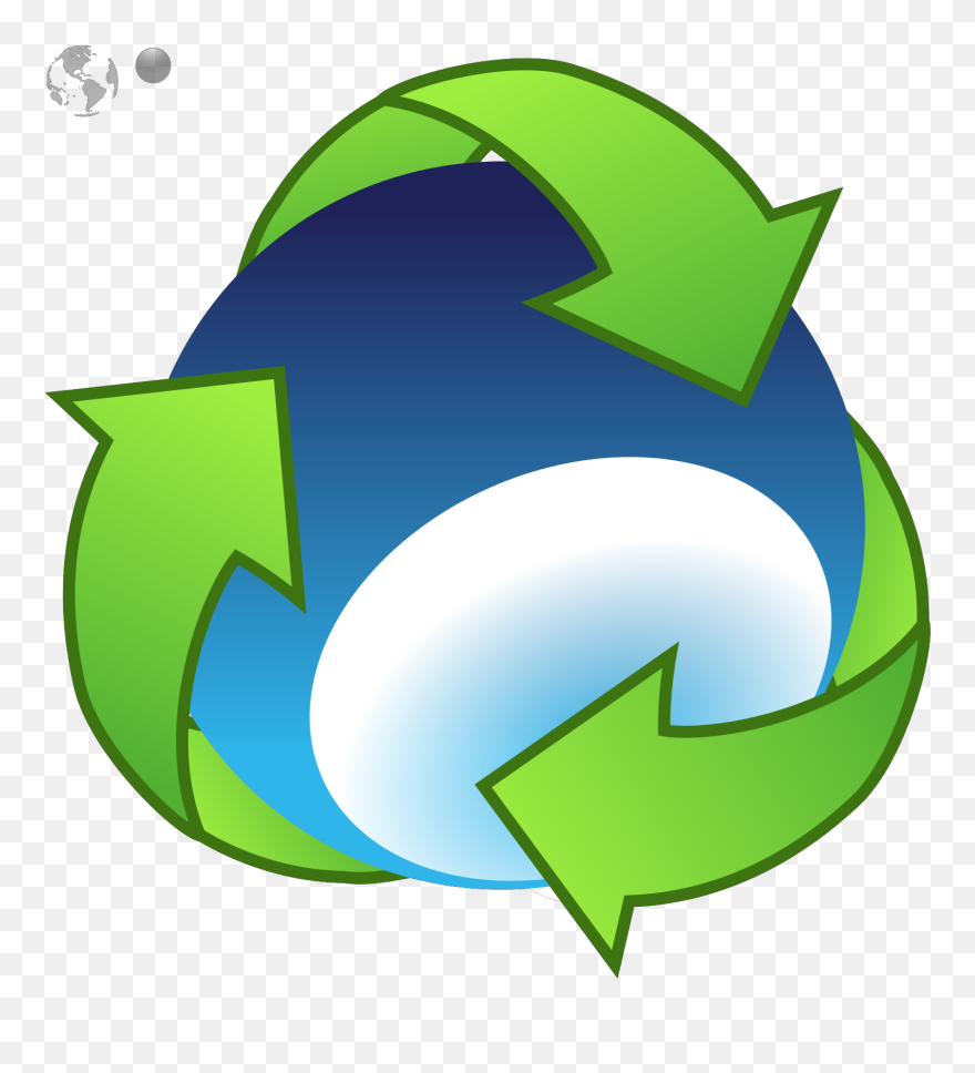 Recylcle Blue Crystal Earth Globe Svg Clip Arts - Recycling For Climate Change - Png Download