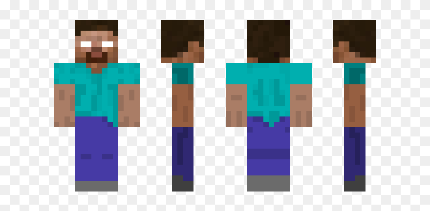 Minecraft Clipart Minecraft Herobrine - Steve Minecraft Skin - Png Download