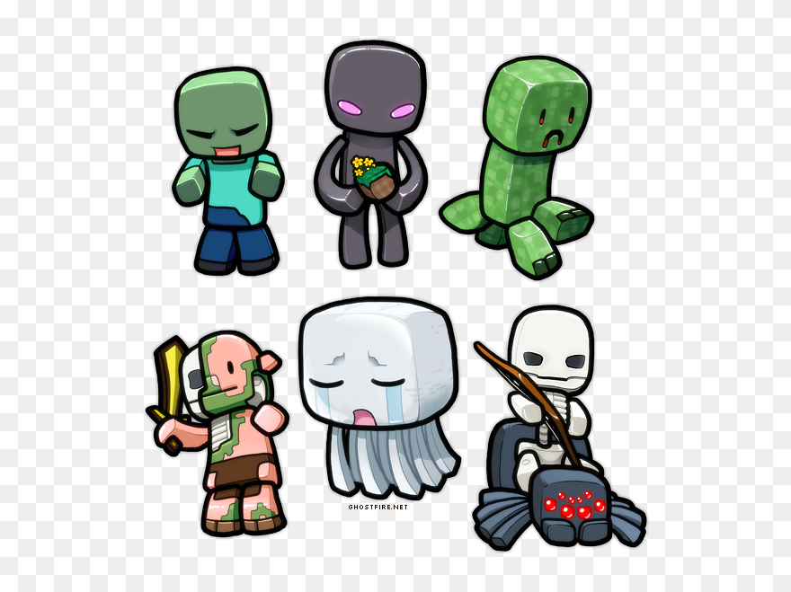 Cute Minecraft Drawings Clipart