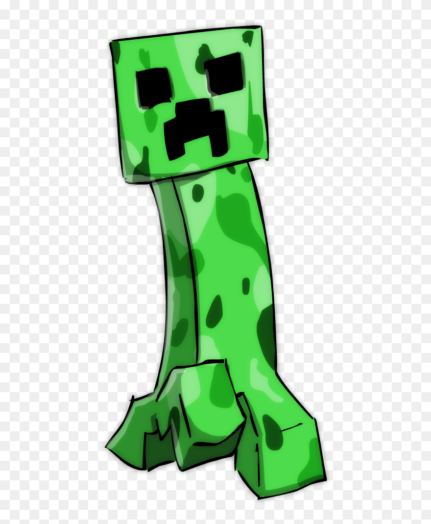 Minecraft Creeper By Sticko Kun D5ruh24 - Minecraft Creeper Cartoon Png Clipart