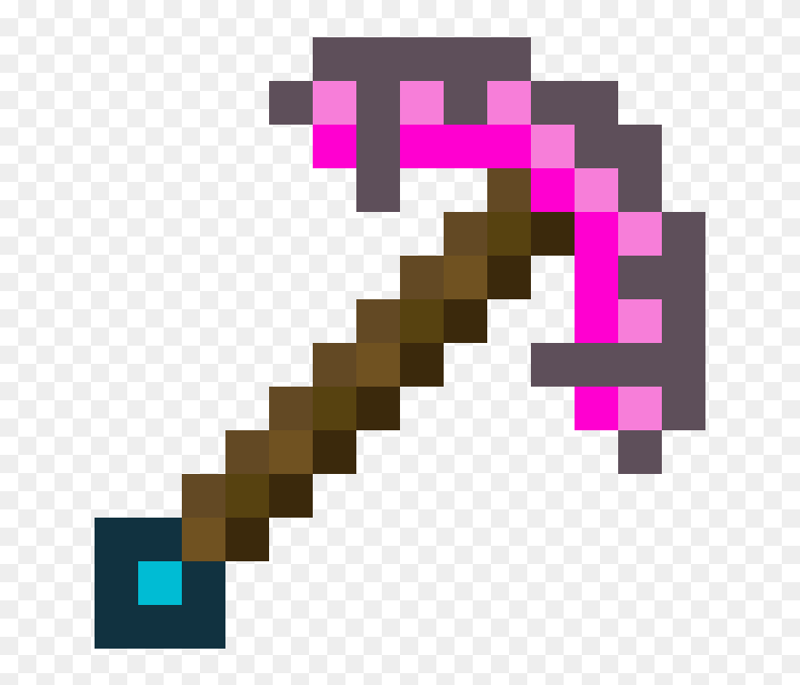 Transparent Pick Axe Clipart - Transparent Background Minecraft Pickaxe Png
