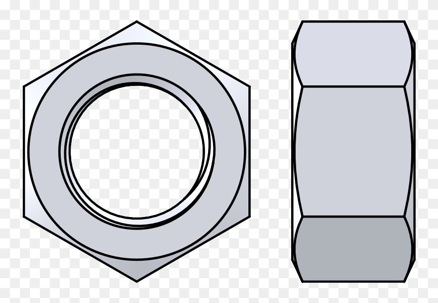 Nut Clipart Screw Nut - Hex Nut Png Transparent Png