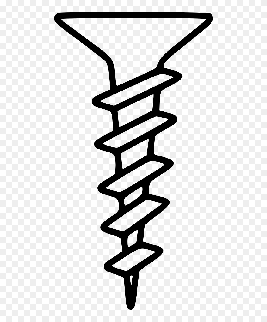 Nails Clipart Nail Screw - Screw Sketch - Png Download