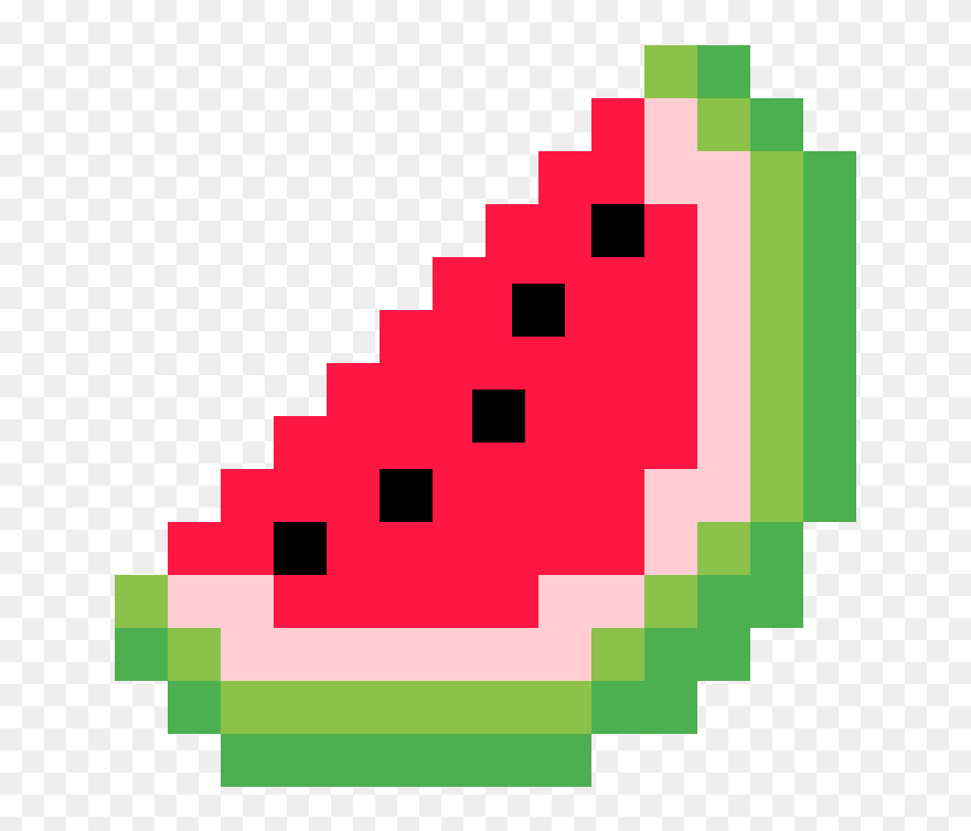 Pixel Art Watermelon Clipart