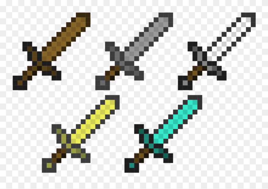 Angle,diagram,line - All Minecraft Swords Clipart