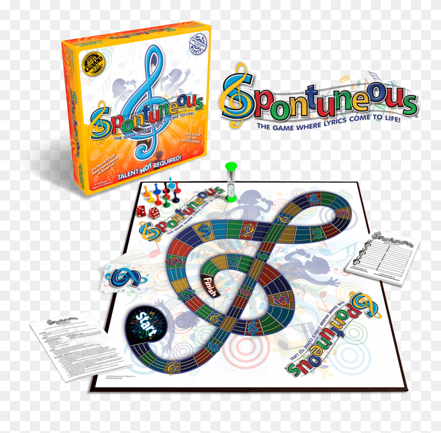 Play Clipart Board Game - Spontaneous The Song Game - Png Download