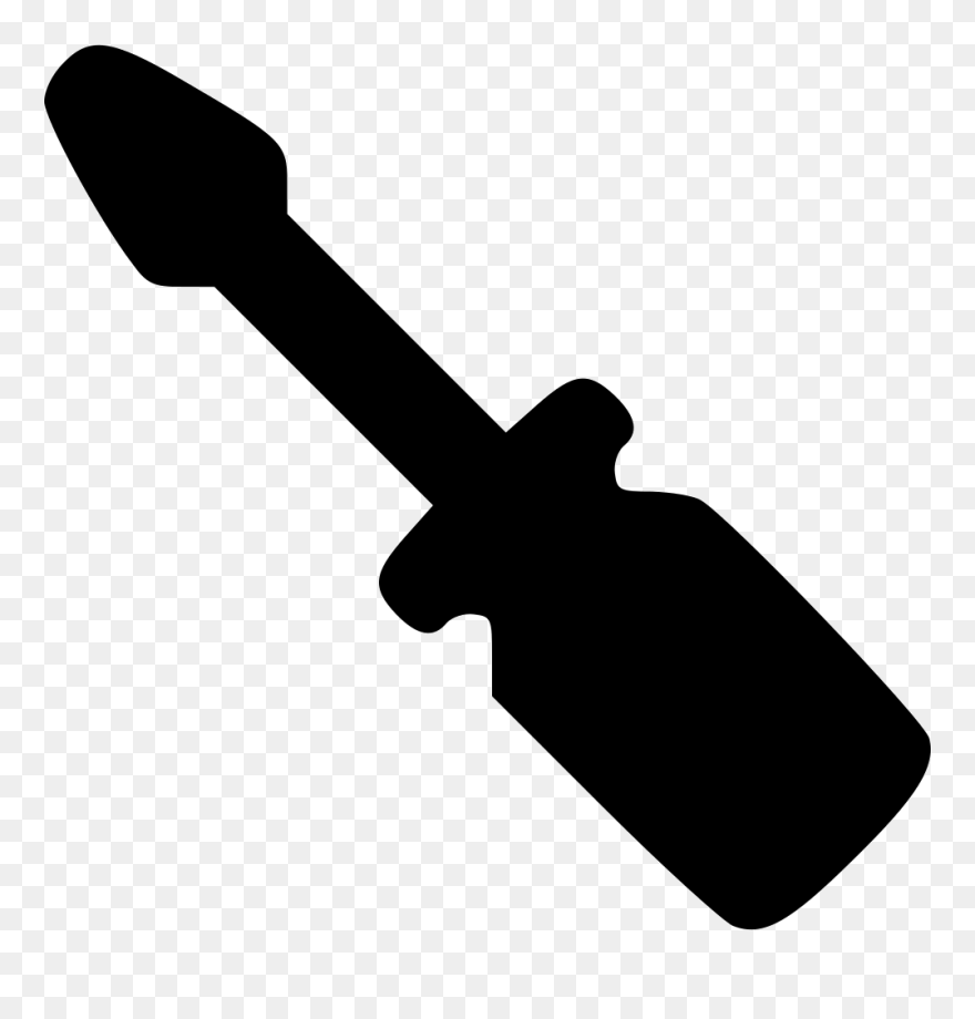 Screwdriver Clipart - Paint Brush Wide Vector - Png Download
