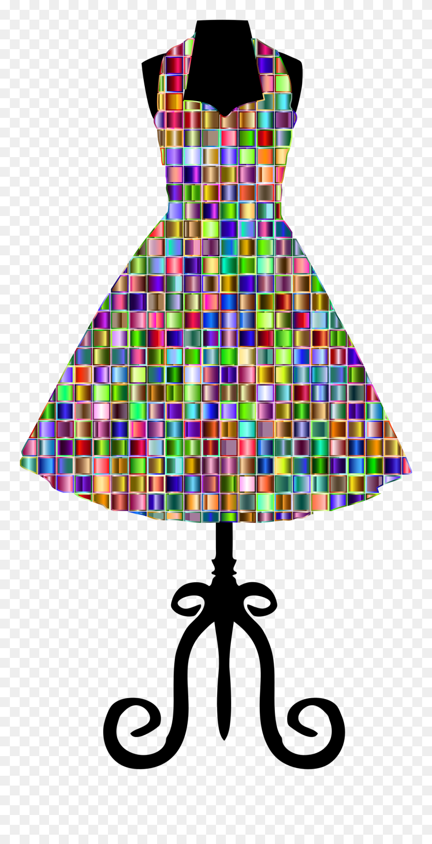 Big Dress Cliparts - Vintage Dresses Free Svg - Png Download