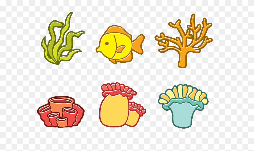 Coral Clipart Marine Plant - Png Download