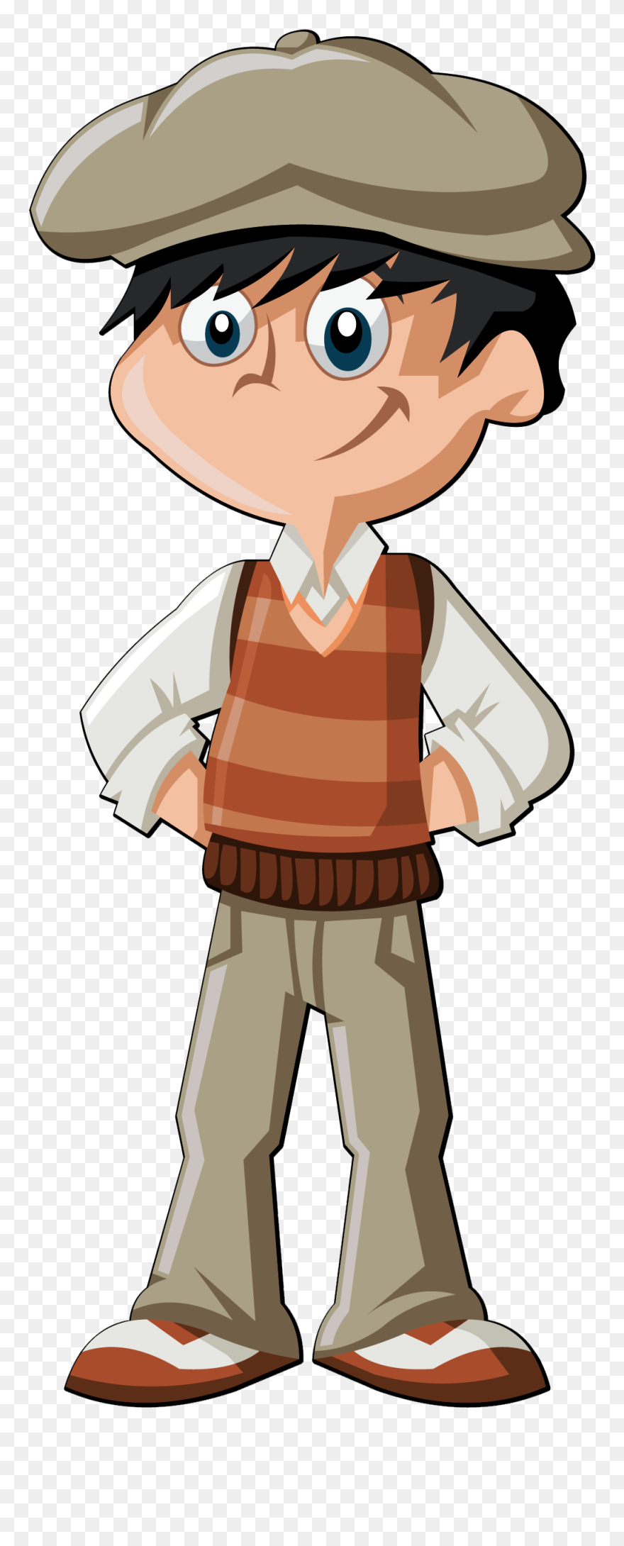 Desenho De Menino Com Chapéu Clipart