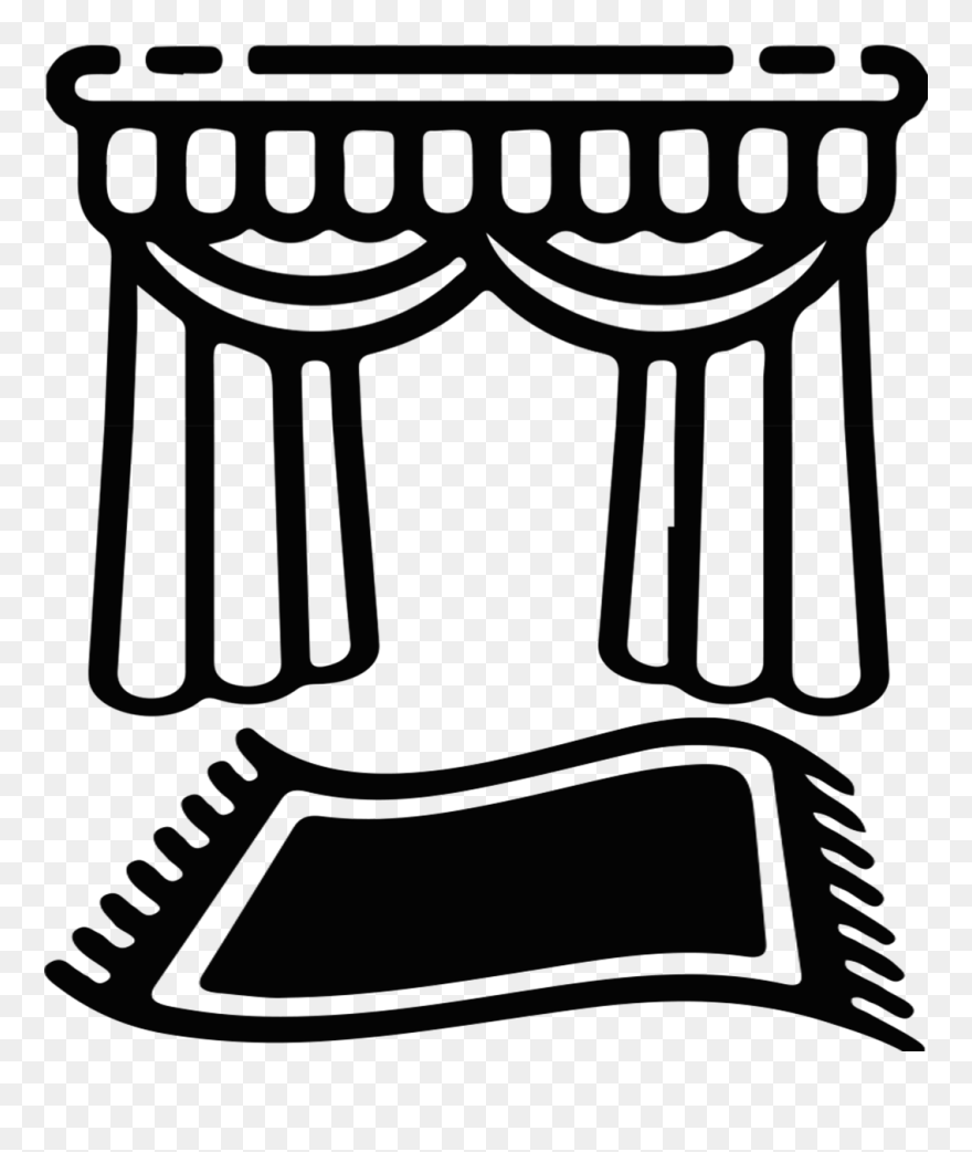 Curtains Rugs - Curtain Clipart
