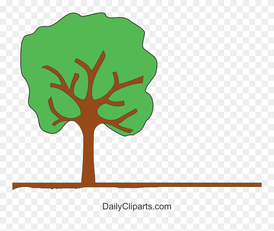 Tree With Land Clipart - Png Download